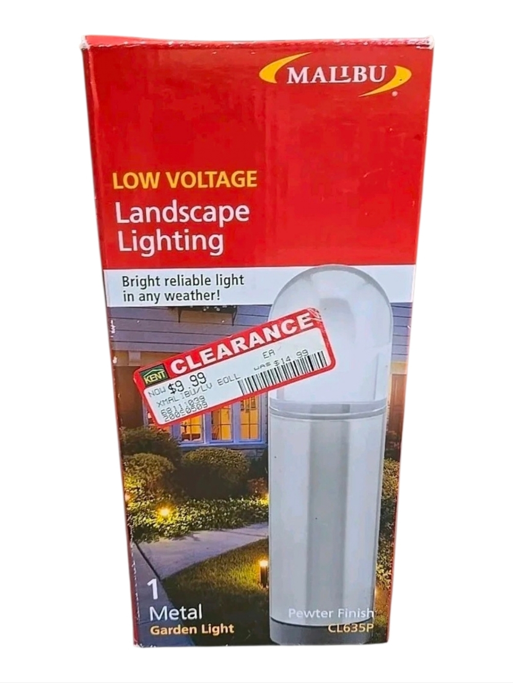 Malibu Low Voltage Landscape Lighting Metal Garden Light Pewter Finish (CL635P)